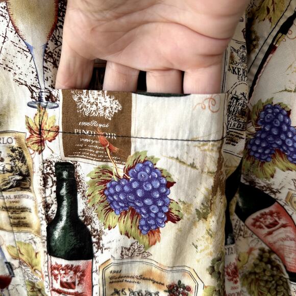 High Seas Trading Co. Wine Tasting and Vineyard Cotton Camp Shirt MADE IN USA, M - Picture 3 of 7
